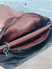 BOTTEGA VENETA HANDBAG BLACK & BROWN, DUST BAG ENTRUPY CERT W. MIRROR